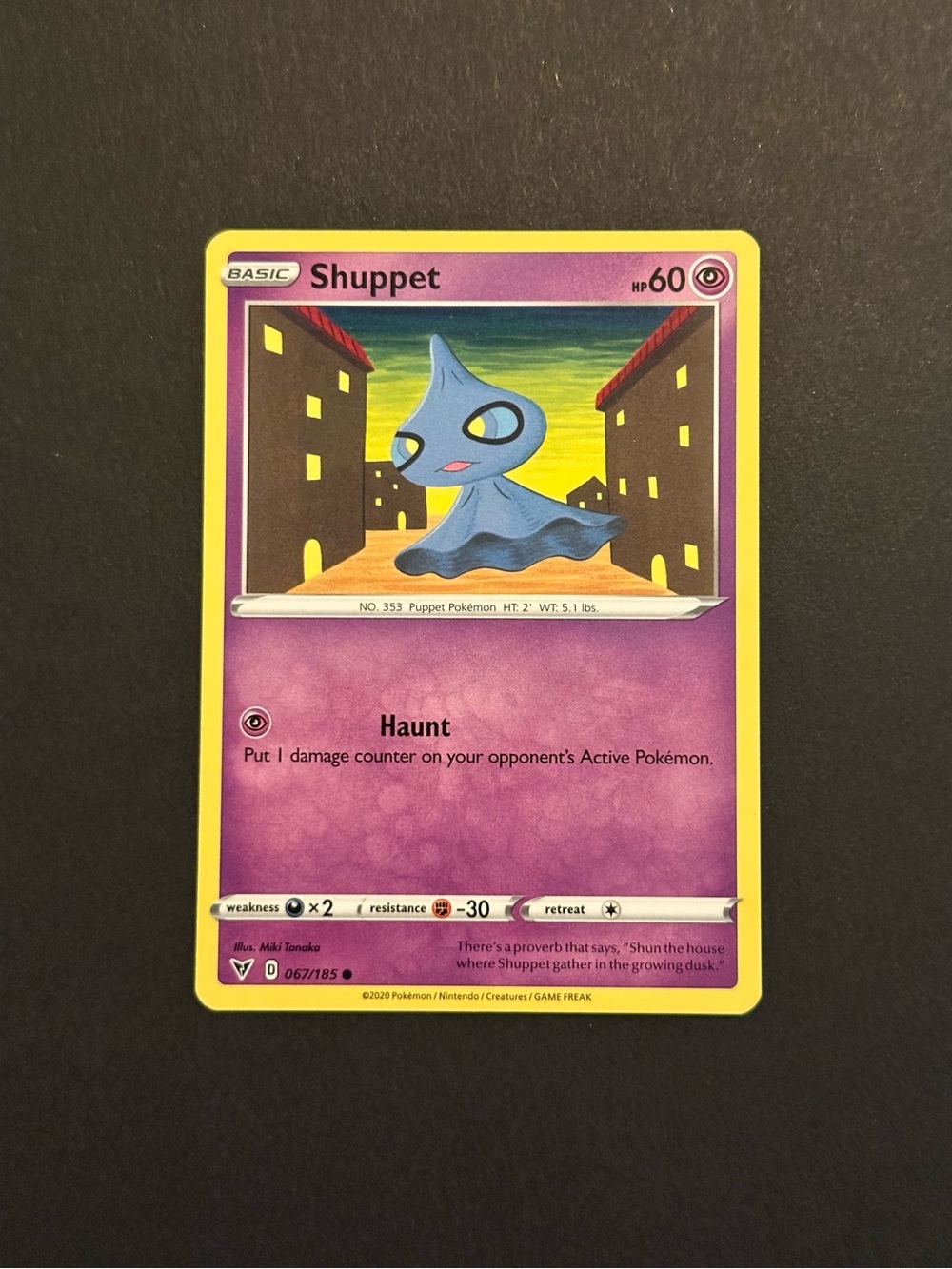 Shuppet Pokémon Card - 067/185 Vivid Voltage